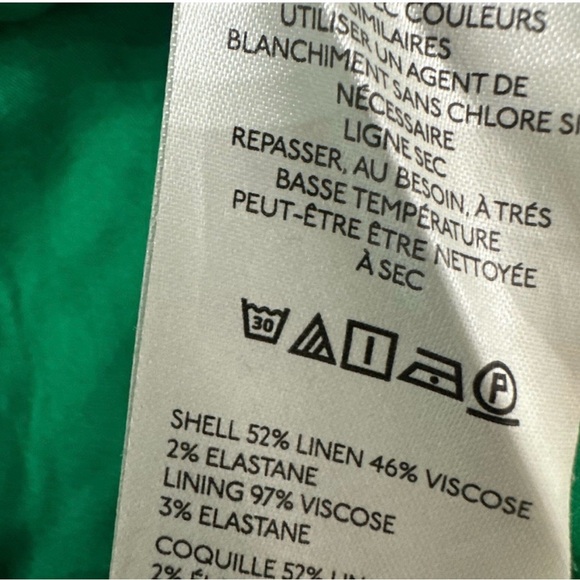 NWT Anthropologie Maeve Strapless Twist Front Linen Blend Green Midi Dress -  XL - Picture 6 of 7